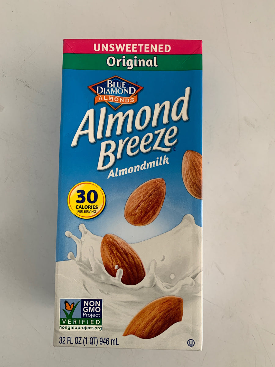 Almond Breeze Unsweetened Almond Milk Quart Manhattan Milk