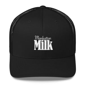 Manhattan Milk Embroidered Curved Brim Hat