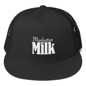 Manhattan Milk Straight Brim Trucker Hat