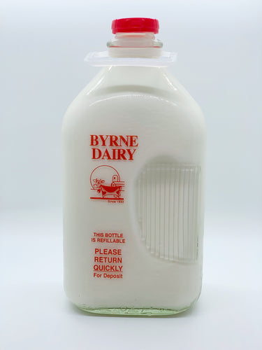 Byrne Farm Fresh Glass Milk Half Gallon Whole