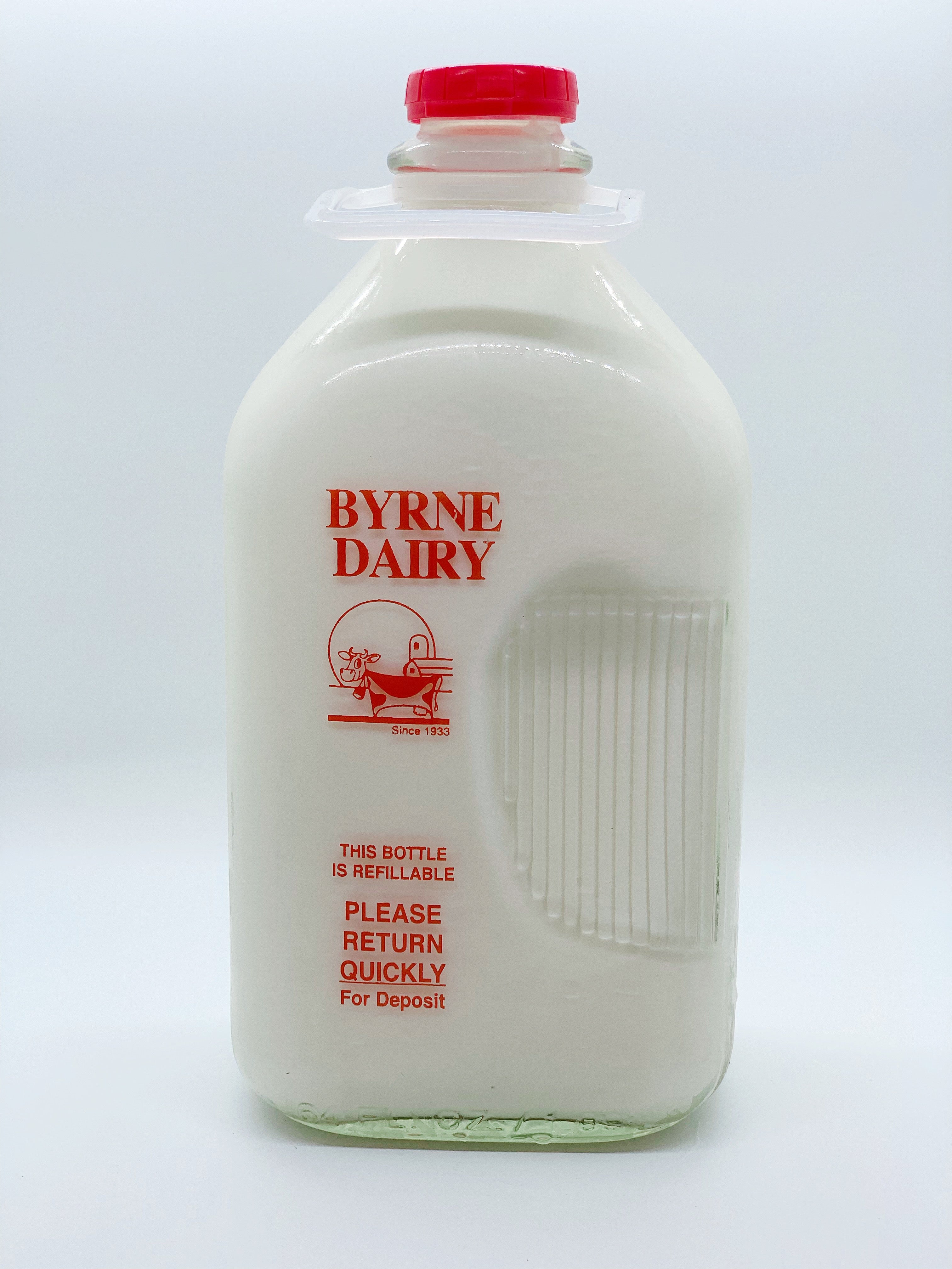 Byrne Farm Fresh Glass Milk Half Gallon Whole – Manhattan Milk