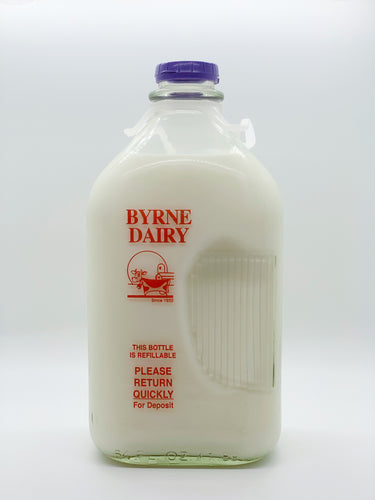 Byrne Farm Fresh Glass Milk Half Gallon 1%