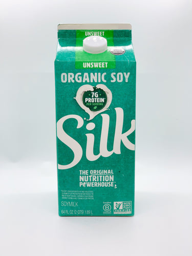 Silk Unsweetened Organic Soy Milk Half Gallon