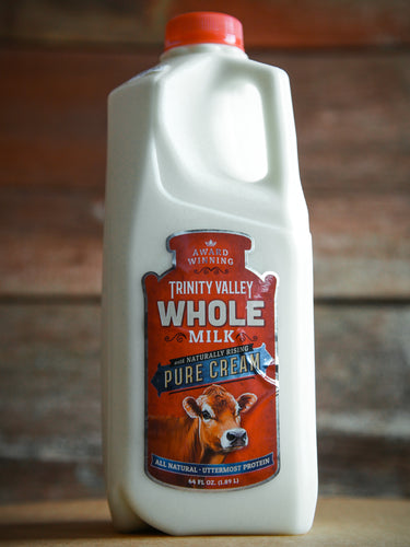Trinity Valley Whole Milk Creamline Grass-Fed Half Gallon
