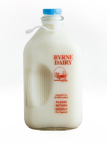 Byrne Farm Fresh Glass Milk Half Gallon Skim